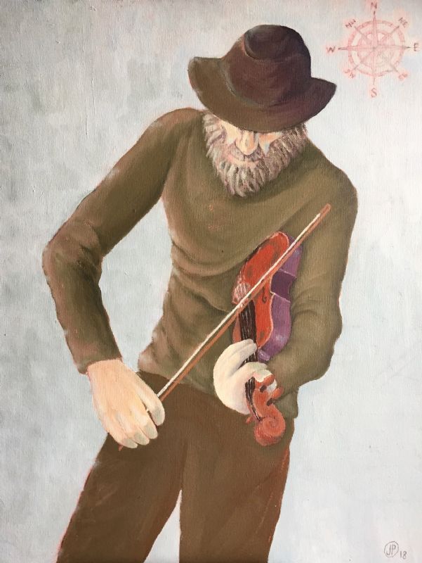 The Fiddler in grey hat